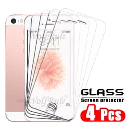 1/2/3/4Pcs For iPhone 5 Glass Apple iPhone 5 5S SE 2016 Tempered Glass 9H Transparent Clear Protective Screen Protector iPhone 5