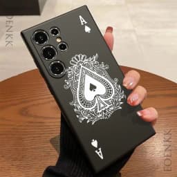 Poker Pattern Phone Case For Samsung Galaxy S25 S24 S23 S22 S21 S20 Ultra Plus FE A15 30 20 A53 A71 A72 5G Silicone Soft Cover