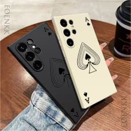Poker Pattern Phone Case For Samsung Galaxy S25 S24 S23 S22 S21 S20 Ultra Plus FE A15 30 20 A53 A71 A72 5G Silicone Soft Cover