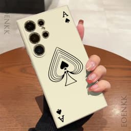Poker Pattern Phone Case For Samsung Galaxy S25 S24 S23 S22 S21 S20 Ultra Plus FE A15 30 20 A53 A71 A72 5G Silicone Soft Cover