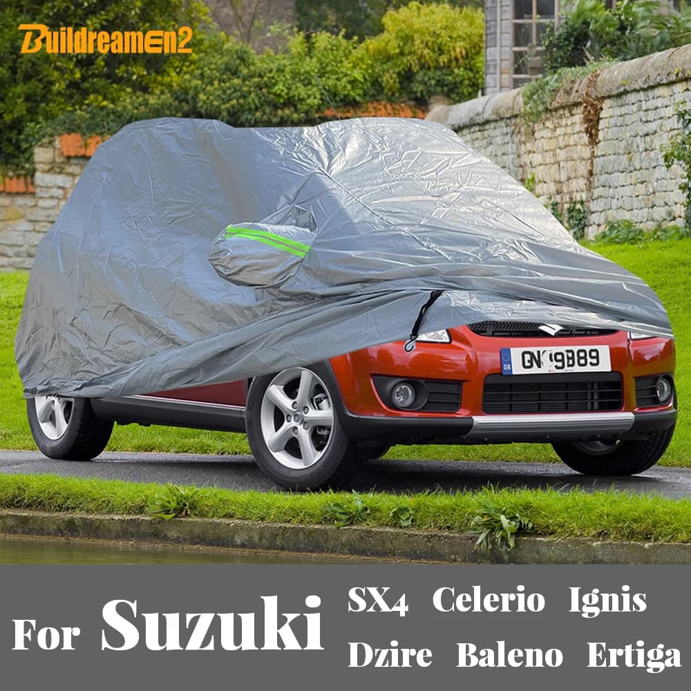 Full Car Cover Auto Anti-UV Sun Snow Rain Ice Wind Dust Resistant Cover For Suzuki SX4 Celerio Ignis Dzire Baleno Ertiga