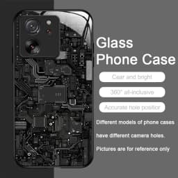 Creative Mechanical Circuit Board Pattern Glass Phone Case for Motorola Moto G85 G84 G75 G55 Edge 50 Fusion 40 Neo 30 Pro Cover