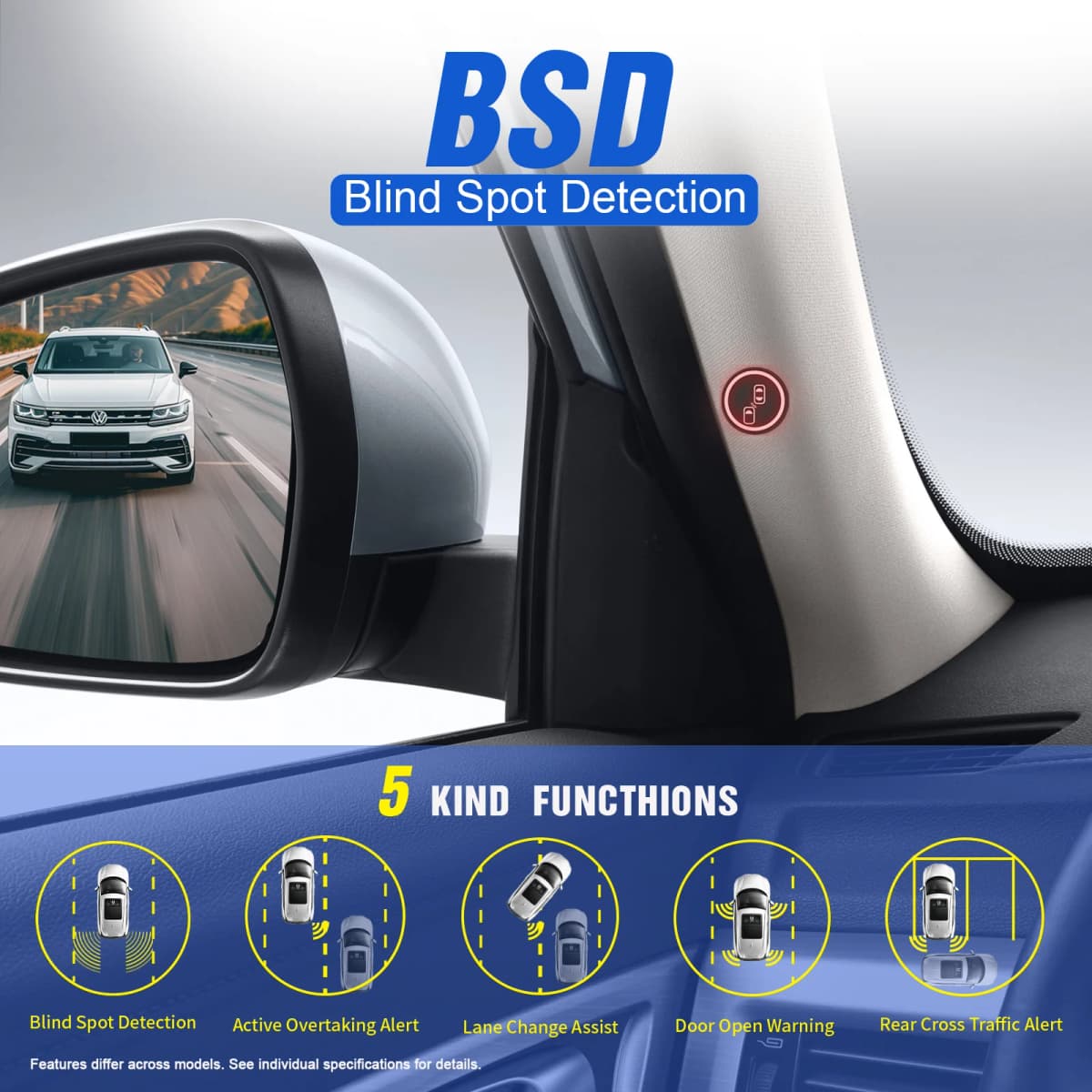 Universal Model Is Suitable For All Cars BSD Blind Spot Monitoring, High Speed Overtaking Assist Warning