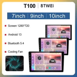 STWEI 1DIN android13 QLED 2K Screen Car Radio 7/9/10inch Universal Host Players Topway T100 TS18 TS10 For hyundai Suzuki Ford