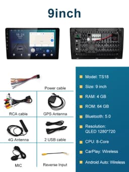 STWEI 1DIN android13 QLED 2K Screen Car Radio 7/9/10inch Universal Host Players Topway T100 TS18 TS10 For hyundai Suzuki Ford