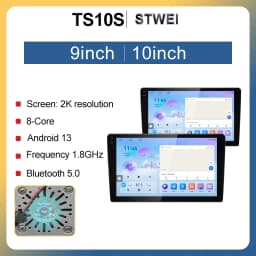 STWEI 1DIN android13 QLED 2K Screen Car Radio 7/9/10inch Universal Host Players Topway T100 TS18 TS10 For hyundai Suzuki Ford