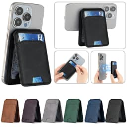 Magsafe Magnetic Leather Wallet Holder Case For iPhone 16 15 14 13 12 Pro Max Mobile Phone Holder Card Bag Covers Accessories