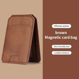 Magsafe Magnetic Leather Wallet Holder Case For iPhone 16 15 14 13 12 Pro Max Mobile Phone Holder Card Bag Covers Accessories