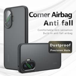 Airbag Super Protection Soft TPU+PC Clear Matte Back Cover For Xiaomi Poco F7 PocoF7 5G Phone Case