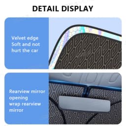 SEAMETAL Car Windshield Sun Shade Five-layer Front Window Sunshade Windshield Sun Protection Cover UV Blocker Summer Car Covers