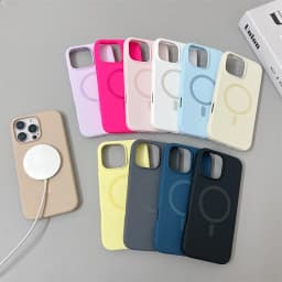 Official Same Original Liquid Silicone Phone Case for iPhone 16 15 14 13 12 Pro Max for Magsafe Wireless Charging Magnetic Cover