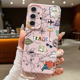 Air Line Travel Label Case For Samsung Galaxy S24 S25 Ultra S23 S22 Plus S21 FE A15 A16 A25 A26 A34 A35 A36 A54 A55 A56 5G Capa
