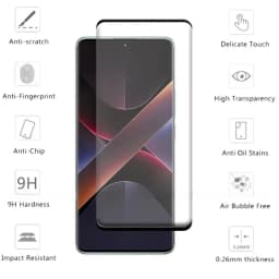 4PCS For Poco X7 Glass Poco X6 Tempered Glass 9H 9H HD Full Curved Cover Phone Protective Screen Protector For Poco X7 PocoX6 X5