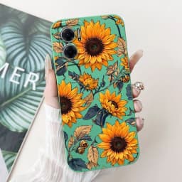 For Xiaomi Redmi 10 5G Elegant Sunflower Tulip Printed Phone Case For Redmi Note 11E Redmi10 5G Soft Silicone Shockproof Cases