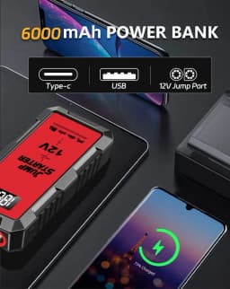 Super Car Emergency Jumper Portable 12V Battery Booster Starting Device Charger Station Jump Starter Power Bank