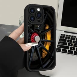 Cool Car Wheel Hub Patterns Phone Case for iPhone 17 16 15 14 13 12 11 Pro/Max/Plus Shock-Proof Rear Cover Anti-Fingerprint