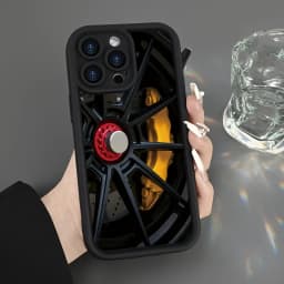 Cool Car Wheel Hub Patterns Phone Case for iPhone 17 16 15 14 13 12 11 Pro/Max/Plus Shock-Proof Rear Cover Anti-Fingerprint
