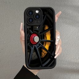 Cool Car Wheel Hub Patterns Phone Case for iPhone 17 16 15 14 13 12 11 Pro/Max/Plus Shock-Proof Rear Cover Anti-Fingerprint