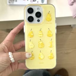 Fruit Pear Shell Silicone Back Cover For iPhone 11 12 13 14 15 16 17 Pro Max 7 8 Plus 16E 17Air Cartoon Protector Phone Case