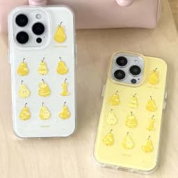 Fruit Pear Shell Silicone Back Cover For iPhone 11 12 13 14 15 16 17 Pro Max 7 8 Plus 16E 17Air Cartoon Protector Phone Case