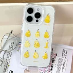 Fruit Pear Shell Silicone Back Cover For iPhone 11 12 13 14 15 16 17 Pro Max 7 8 Plus 16E 17Air Cartoon Protector Phone Case