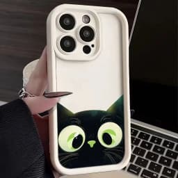 Cartoon Cat Soft Phone Case For iPhone 15 16 Pro Max Cases iPhone 14 13 12 11 Pro Max XS Max XR X 7 8 Plus 16e Shockproof Cover