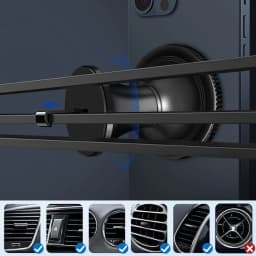 For Magsafe Car Mount Magnetic Car Air Vent Clip Cell Phone Holder 360° Rotation Magnet Car Phone Stand for iPhone Xiaomi Huawei