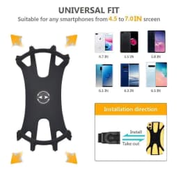 360° Removable Bicycle Phone Holder Black Universal Motorcycle Mobile Phone Rack Bike Handlebar Stand Brackets