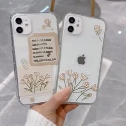 Flower Phone Case For iPhone 13 Case iPhone 16 11 12 17 14 15 Pro Max 12 13 Mini 7 8 Plus XR XS X SE Shockproof Clear Soft Cover