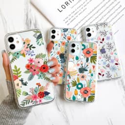 Flower Phone Case For iPhone 13 Case iPhone 16 11 12 17 14 15 Pro Max 12 13 Mini 7 8 Plus XR XS X SE Shockproof Clear Soft Cover