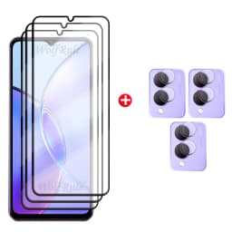 6-in-1 For Vivo Y17S Glass For Vivo Y17S Tempered Glass Phone Film Full Cover Glue 9H Screen Protector For Vivo Y17S Lens Glass