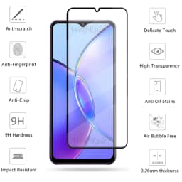 6-in-1 For Vivo Y17S Glass For Vivo Y17S Tempered Glass Phone Film Full Cover Glue 9H Screen Protector For Vivo Y17S Lens Glass