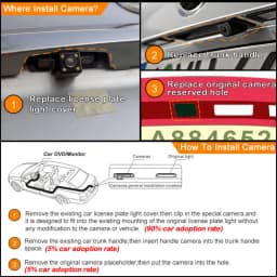 For Peugeot 3008 2008-2016 Car Rearview Rear View Camera Backup Back Parking AUTO HD CCD CAM Accessories Kit