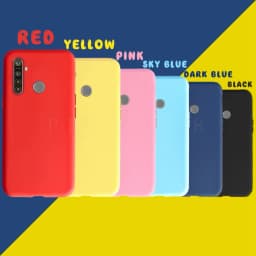 For Realme 5 Pro Case RMX1971 Cute Pure Color Candy Soft Silicone Phone Cases For Oppo Realme 5 5i 5s 5Pro Back Cover Coque Bags