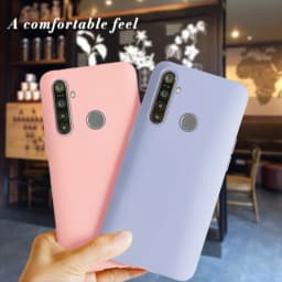 For Realme 5 Pro Case RMX1971 Cute Pure Color Candy Soft Silicone Phone Cases For Oppo Realme 5 5i 5s 5Pro Back Cover Coque Bags