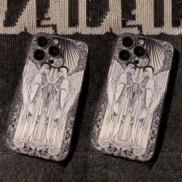 Middle Ages Retro Cupid Angel Phone Case For Samsung S24 S23 S22 S21 S20 S10 FE Note 20 10 Plus Ultra Lite 5G Clear TPU Cover