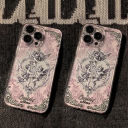Middle Ages Retro Cupid Angel Phone Case For Samsung S24 S23 S22 S21 S20 S10 FE Note 20 10 Plus Ultra Lite 5G Clear TPU Cover