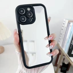 Simple Solid Color Case Compatible for IPhone 16 11 13 15 14 12 Pro Max XR X XS Max 16 8 15 7 Plus SE 2020 Make Up Mirror Cover