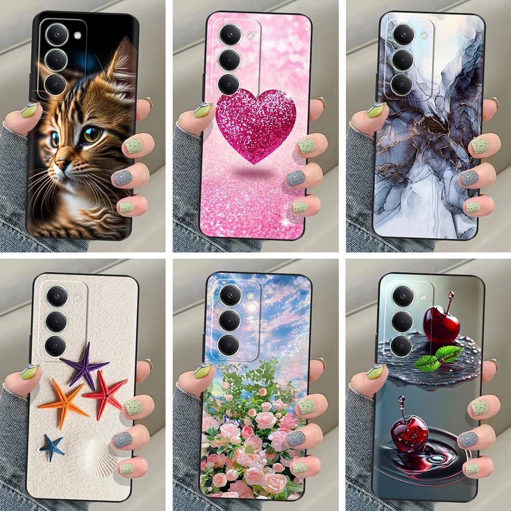 For Redmi 15 Case 2025 Cute Flowers Coque Soft Liquid Silicone Back Cover For Redmi 15 Phone Cases Redmi15 5G 4G Fundas Shells