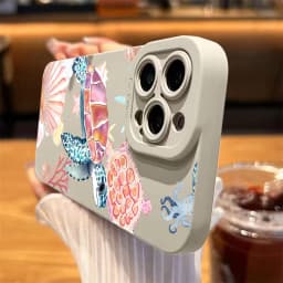 Colorful Painted Soft Silicone Phone Case For iPhone 17 11 12 13 14 15 16 Pro Max XS XR 7 8 Plus 16E 17 Air Shockproof TPU Cover