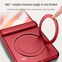 For Samsung Galaxy Z Flip 7 Rotating Skin Magnetic Lens Full Protection Tempered Glass Film Magnetic Drop Resistant Phone Case