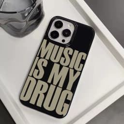 MUSIC IS MY DRUG Case For IPhone 16 Cases IPhone 15 Pro Max Case For IPhone 14 13 12 11 XS X XR 7 8 Plus Cover Case Funda