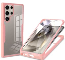 360 Double Sided Full Protection Cases For Samsung Galaxy S25 Edge S24 Ultra S23FE S22 Plus Clear Cover with Screen Protector
