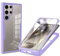 360 Double Sided Full Protection Cases For Samsung Galaxy S25 Edge S24 Ultra S23FE S22 Plus Clear Cover with Screen Protector