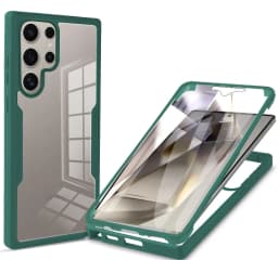 360 Double Sided Full Protection Cases For Samsung Galaxy S25 Edge S24 Ultra S23FE S22 Plus Clear Cover with Screen Protector