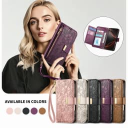 6-Card Zipper Leather Wallet Case for Xiaomi Redmi Note 17 Pro Max 15 14 13 12 11 Pro Plus Note14 Pro+ 4G 5G Magnet Flip Cover