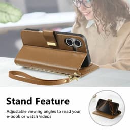 6-Card Zipper Leather Wallet Case for Xiaomi Redmi Note 17 Pro Max 15 14 13 12 11 Pro Plus Note14 Pro+ 4G 5G Magnet Flip Cover