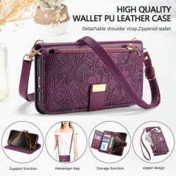 6-Card Zipper Leather Wallet Case for Xiaomi Redmi Note 17 Pro Max 15 14 13 12 11 Pro Plus Note14 Pro+ 4G 5G Magnet Flip Cover