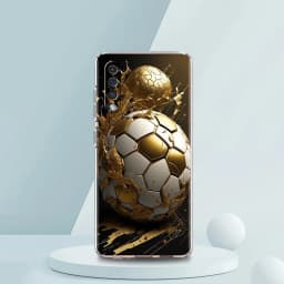 Transparent Phone Case for Samsung Galaxy A16 A14 A12 A22 A24 A42 A06 A20 A30 A40 Soft TPU Cover Football Footy Soccer Pattern