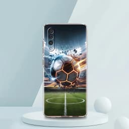 Transparent Phone Case for Samsung Galaxy A16 A14 A12 A22 A24 A42 A06 A20 A30 A40 Soft TPU Cover Football Footy Soccer Pattern